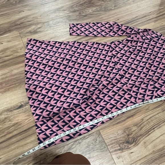 NWT Boden High Neck Jacquard Dress Dust Cloud Pink, Petal Geo - Picture 7 of 9